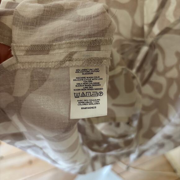 Loft Lou & Grey NWT Jungle Linen Cotton Wide Leg Crop Pant & Tie Front Tank XXL - Picture 9 of 15